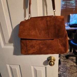 Brown faux Suede Women's Bag